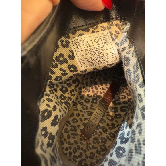 Billabong Black Leather Ankle Boots With Zipper Detail & Worn-In Style sz 9 - Picture 9 of 9